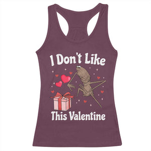 Marcus The Worm Meme Racerback Tank Top Funny Anti Valentines Day Sarcastic TS14 Maroon Print Your Wear