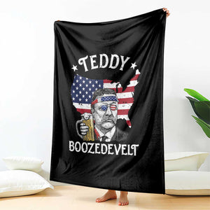 Teddy Boozedevelt Theodore Roosevelt Throw Blanket 4th Of July American Flag TS14 Print Your Wear