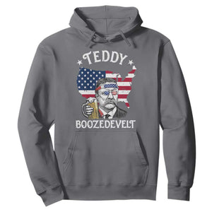 Teddy Boozedevelt Theodore Roosevelt Hoodie 4th Of July American Flag TS14 Charcoal Print Your Wear