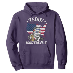 Teddy Boozedevelt Theodore Roosevelt Hoodie 4th Of July American Flag TS14 Purple Print Your Wear