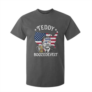 Teddy Boozedevelt Theodore Roosevelt T Shirt For Kid 4th Of July American Flag TS14 Dark Heather Print Your Wear