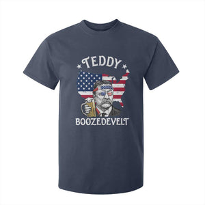 Teddy Boozedevelt Theodore Roosevelt T Shirt For Kid 4th Of July American Flag TS14 Navy Print Your Wear