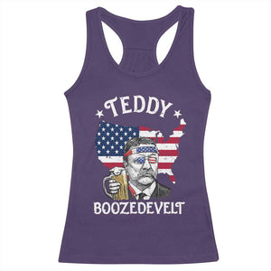 Teddy Boozedevelt Theodore Roosevelt Racerback Tank Top 4th Of July American Flag TS14 Purple Print Your Wear