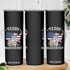 Teddy Boozedevelt Theodore Roosevelt Skinny Tumbler 4th Of July American Flag TS14 Print Your Wear