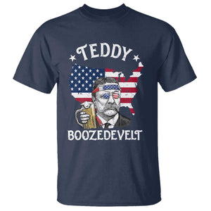Teddy Boozedevelt Theodore Roosevelt T Shirt 4th Of July American Flag TS14 Navy Print Your Wear