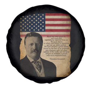 Theodore Roosevelt Quote Spare Tire Cover American President History TS14 Print Your Wear