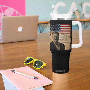 Theodore Roosevelt Quote Tumbler With Handle American President History TS14 Print Your Wear