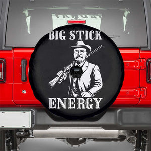 Funny Teddy Roosevelt Spare Tire Cover Big Stick Energy President TS14 Black Print Your Wear