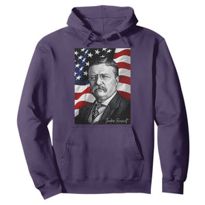 Theodore Roosevelt Patriotic American Flag President Hoodie TS14 Purple Print Your Wear