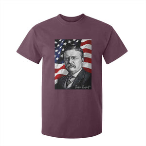 Theodore Roosevelt Patriotic American Flag President T Shirt For Kid TS14 Maroon Print Your Wear