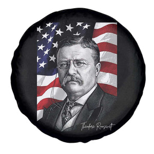 Theodore Roosevelt Patriotic American Flag President Spare Tire Cover TS14 Print Your Wear