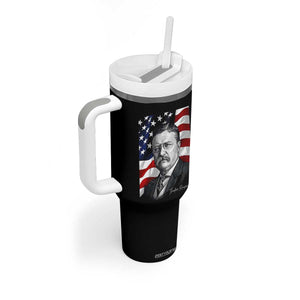 Theodore Roosevelt Patriotic American Flag President Tumbler With Handle TS14 Print Your Wear