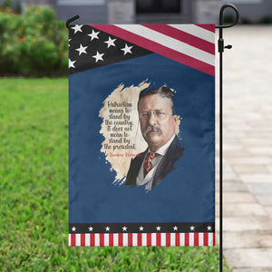 Theodore Roosevelt Quote Garden Flag American History Presidents Day TS14 Classic Blue Black Print Your Wear