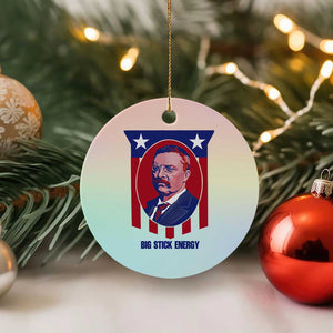 Theodore Roosevelt Patriotic American Flag Ceramic Ornament Big Stick Energy President TS14 1pc Pastel Print Your Wear