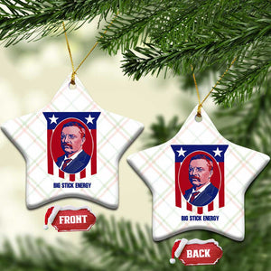 Theodore Roosevelt Patriotic American Flag Ceramic Ornament Big Stick Energy President TS14 Print Your Wear