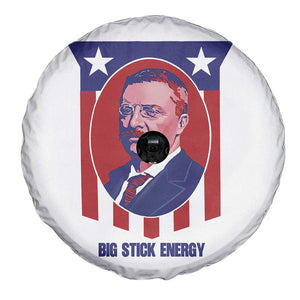 Theodore Roosevelt Patriotic American Flag Spare Tire Cover Big Stick Energy President TS14 Print Your Wear