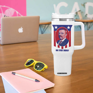 Theodore Roosevelt Patriotic American Flag Tumbler With Handle Big Stick Energy President TS14 Print Your Wear