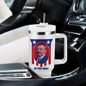 Theodore Roosevelt Patriotic American Flag Tumbler With Handle Big Stick Energy President TS14 Print Your Wear