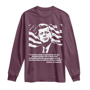 Theodore Roosevelt Quote Long Sleeve Shirt Patriotic American Flag Presidents Day TS14 Maroon Print Your Wear