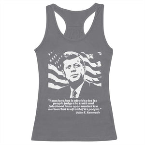 Theodore Roosevelt Quote Racerback Tank Top Patriotic American Flag Presidents Day TS14 Charcoal Print Your Wear