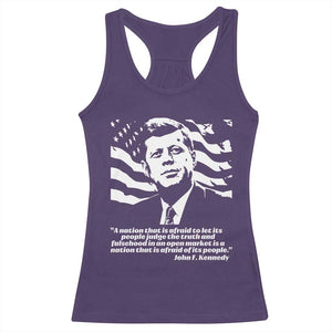 Theodore Roosevelt Quote Racerback Tank Top Patriotic American Flag Presidents Day TS14 Purple Print Your Wear