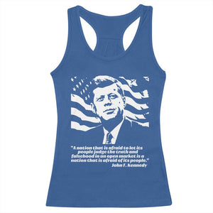 Theodore Roosevelt Quote Racerback Tank Top Patriotic American Flag Presidents Day TS14 Royal Blue Print Your Wear
