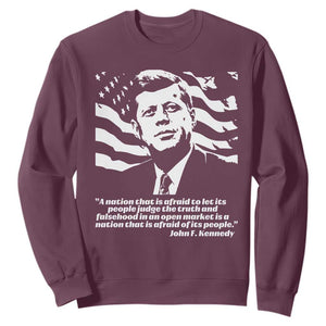 Theodore Roosevelt Quote Sweatshirt Patriotic American Flag Presidents Day TS14 Maroon Print Your Wear