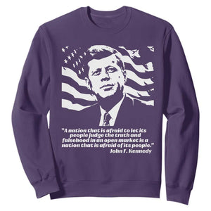 Theodore Roosevelt Quote Sweatshirt Patriotic American Flag Presidents Day TS14 Purple Print Your Wear
