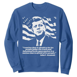 Theodore Roosevelt Quote Sweatshirt Patriotic American Flag Presidents Day TS14 Royal Blue Print Your Wear