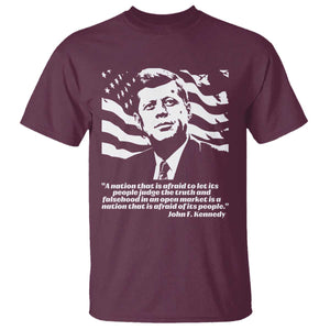 Theodore Roosevelt Quote T Shirt Patriotic American Flag Presidents Day TS14 Maroon Print Your Wear