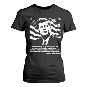 Theodore Roosevelt Quote T Shirt For Women Patriotic American Flag Presidents Day TS14 Black Print Your Wear