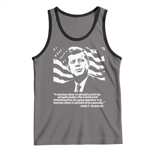 Theodore Roosevelt Quote Tank Top Patriotic American Flag Presidents Day TS14 Deep Heather Black Print Your Wear