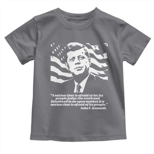 Theodore Roosevelt Quote Toddler T Shirt Patriotic American Flag Presidents Day TS14 Charcoal Print Your Wear