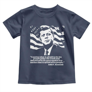 Theodore Roosevelt Quote Toddler T Shirt Patriotic American Flag Presidents Day TS14 Navy Print Your Wear