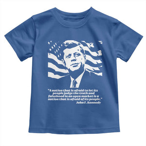 Theodore Roosevelt Quote Toddler T Shirt Patriotic American Flag Presidents Day TS14 Royal Blue Print Your Wear