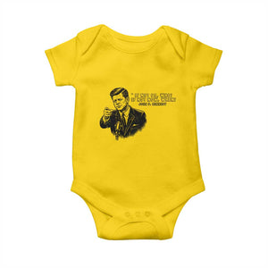John F. Kennedy President Quote Baby Onesie If Not Us Who If Not Now When TS14 Daisy Print Your Wear