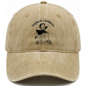 Toodaloo Cuntaroos Washed Cotton Baseball Cap Funny Roller Girl Sarcastic TS14 Washed Cap Universal Fit Khaki Print Your Wear
