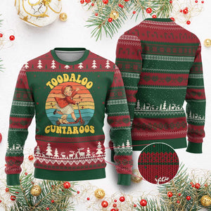 Toodaloo Cuntaroos Ugly Christmas Sweater Funny Roller Sassy Girl Sarcastic Humor TS14 Red Green Print Your Wear