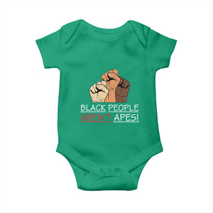 Black People Aren't Apes Baby Onesie Anti-Racist Statement TS14 Irish Green Print Your Wear