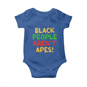 Black People Aren't Apes Baby Onesie Anti Racist Protest TS14 Royal Blue Print Your Wear