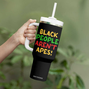 Black People Aren't Apes Tumbler With Handle Anti Racist Protest TS14 Print Your Wear