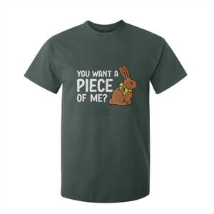 You Want A Piece Of Me T Shirt For Kid Funny Easter Chocolate Bunny TS14 Dark Forest Green Print Your Wear