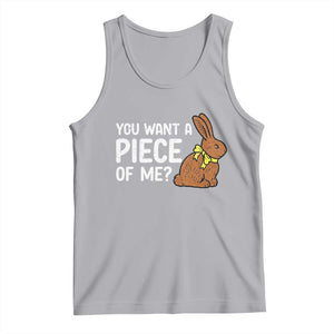 You Want A Piece Of Me Tank Top Funny Easter Chocolate Bunny TS14 Athletic Heather Print Your Wear