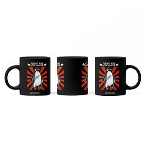 Flight was Never an Option Coffee Mug Funny Penguin Knife Sarcastic