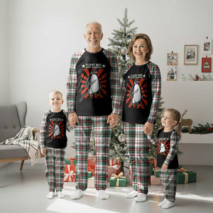 Flight was Never an Option Plaid Pajama Set Funny Penguin Knife Sarcastic