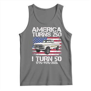 America Turns 250 I Turn 50 1976 50th Birthday Tank Top Vintage Classic Original American Old Pickup Truck
