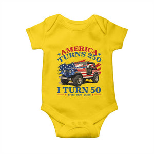 America Turns 250 I Turn 50 1976 50th Birthday Baby Onesie Compact Classic Off-road SUV TS14 Daisy Print Your Wear