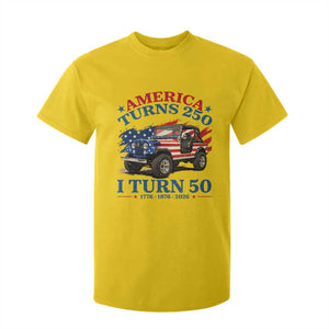 America Turns 250 I Turn 50 1976 50th Birthday T Shirt For Kid Compact Classic Off-road SUV TS14 Daisy Print Your Wear