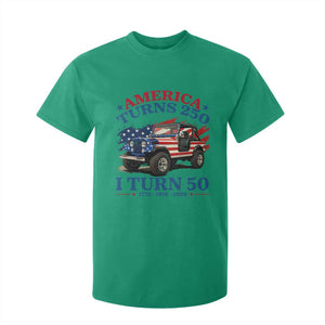 America Turns 250 I Turn 50 1976 50th Birthday T Shirt For Kid Compact Classic Off-road SUV TS14 Irish Green Print Your Wear