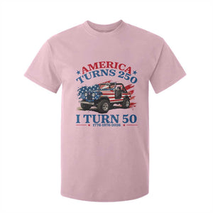America Turns 250 I Turn 50 1976 50th Birthday T Shirt For Kid Compact Classic Off-road SUV